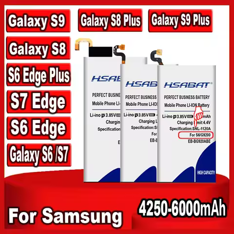 Battery for Samsung Galaxy S6 S7 S8 S9 (S6 S7 EDGE) (S6 EDGE S8 S9 Plus) G920F G925F G928F G930F G93