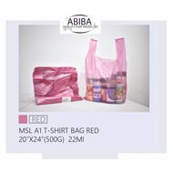 Abiba Plastic Industries Singlet Plastic Bag Red (20"x24")