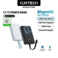 CUKTECH Magnetic Powerbank 10000mAh 20W Max Fast Charging Wireless Charger with Built-in Cable (CP12
