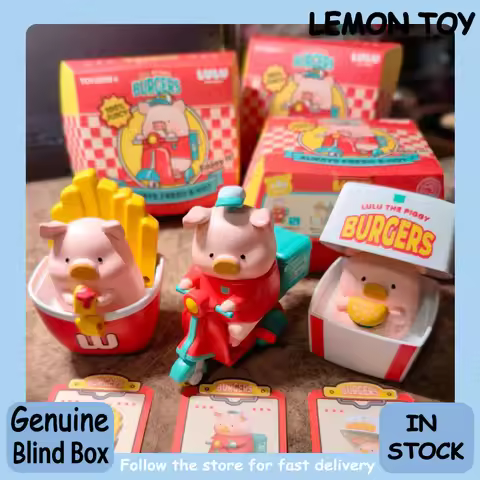 Genuine Canned Pig Lulu The Piggy Urgent Delivery Of Hamburgers Series Blind Box Collection Desktop 