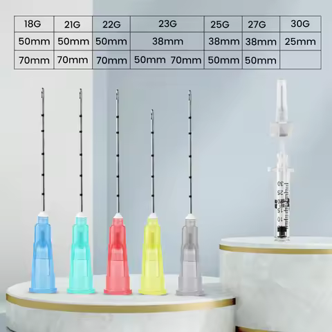 Hot sale 18G 22G 25G 30G Blunt Tip Cannula Medical Sterile Disposable Hypodermic Syringe Needle 38/5