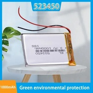 New Battery 523450 1000mAh 3.7V Polymer Lithium Rechargeable Battery Li-ion Battery for Smart Phone 