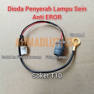 kit kabel Dioda Penyearah Lampu Sein sen LED Soket T5 T10 Hazard yamaha honda dll