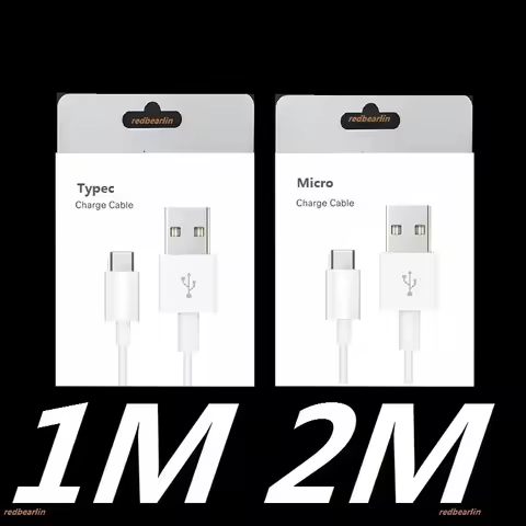 100Pcs 1M 2M 6FT White USB C Type c Micro V8 5Pin Charger Cable For Samsung Galaxy S6 S10 S20 S23 S2
