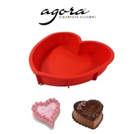 Ready Stock | Silicone Heart Shape Cake Mould Bakeware Agora Brand Microwave Safe