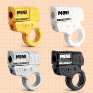 Hot selling mini finger decompression ring spinning gun, cool and can fire throwing shell toy
