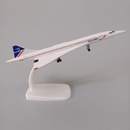 20cm British Airways Concorde Costa dengan Roda Gear Pendaratan Resin Penumpang Kargo Pesawat Kapal 