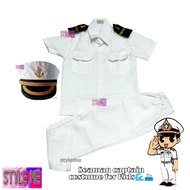Seaman Captain Local Occupational Uniform Complete Set Costume For Kids