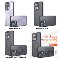 MAGNETIC FROSTED Matte / Clear PC TPU Dustproof Phone Case Oppo Reno 13 13F 12 12F A5 Pro 5G 4G Non 