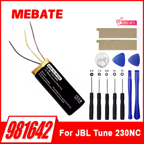 3.7V 981642 750mAh Lithium Battery for JBL Tune 230NC TWS Wireless Bluetooth Earphone Charging Compa