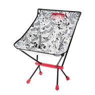 CHUMS Folding Chair Booby Foot Outdoor Love & Peace CH62-1170-Z122-00 Multi-Color H65×W50×D47cm