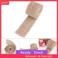 viora1-my Burlap Jute Roll Decorative Hessian Fabric for Making Christmas Party Ornaments ( 1)