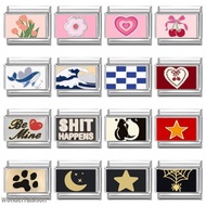 Fashion Homme Casino Poker Chess Snooker Charm Italian Links Fit 9mm Bracelet Stainless Steel Women 