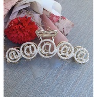 Ready Stock Fashion 11cm Pearl Large Hair Claw Clip Elegant MetalHair Clip Hair Accessories 时尚潮流合金11