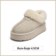 Daphne Snow Boots Womens Low Cut Winter Fashion Thick Bottom Fleece Lined Fur Trim Heightening Cotto