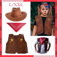 Western Cowboy Party Costume Parent-Child Cowboy Set Adult Kids Performance Suit Cowboy Outfit