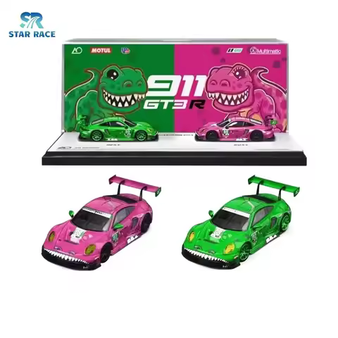 Star Race 1:64 Porsche 911 GT3 R 77 AO Racing 2024 IMSA Rexy Roxy Alloy Diecast Car Model