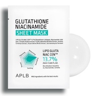 APLB Glutathione Niacinamide Sheet Mask 10pcs | LIPO GLUTA NIAC CEN™ 1.% 0. FL.OZ/Korean Skincare, D