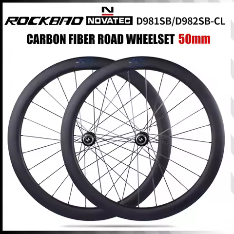 Novatec Road Bike Wheeset Ultra-light Carbon Fiber 700C D981/D982SB 100x12mm 142x12mm Center Lock 7/