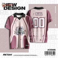 Account Jersey Anime Pink Tshirt Baju Jersey Custom Nama Dan Nombor Murah T Shirt for Men Women Cust