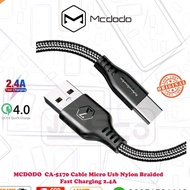 MCDODO CA-5170 Cable Type C Nylon Braided Fast Charging 2.4A 1m 1.8m ca5170 ca5176