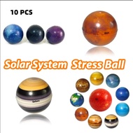 10PCS Solar System Stress Ball Stress Relief Planets Bouncy Balls Kid Early Learning Toys Child Gift