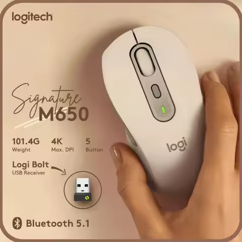 Logitech M650 M650L Wireless Mouse, 24-Month Long Battery Life, Compatible with Desktop and Laptop