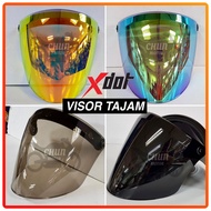Siang Malam Xdot Visor TW01 3pin-Rainbow/Gold/Tinted/Reborn Blue  (For:Ms88,Rs88,Sgv,Magnum.Mhr Helm