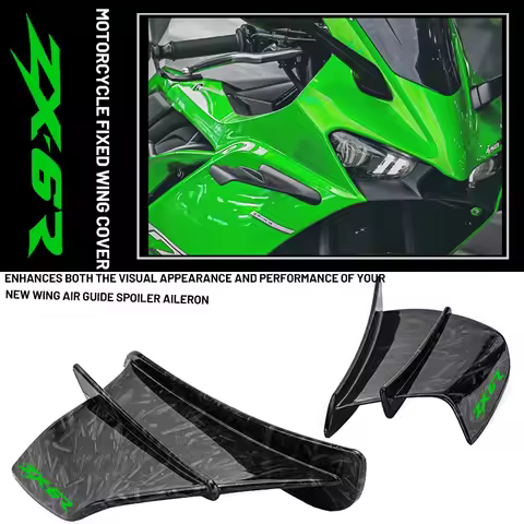 Motorcycle Winglet Fixed Wind Wing For Kawasaki ZX-6R ZX-636 ZX6R ZX 6R 2024 Aerodynamic Winglet Fai