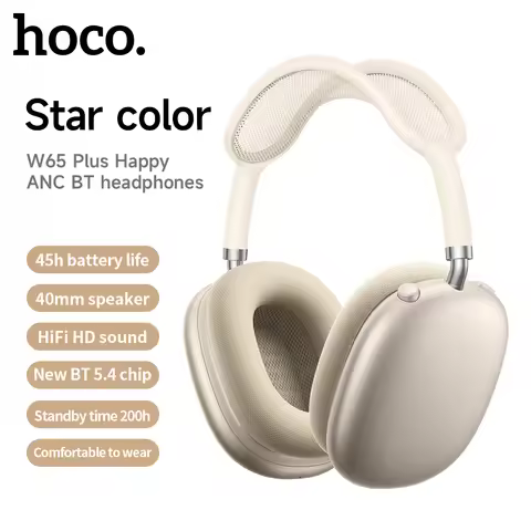 HOCO W65 Plus AirPods Max ANC Noise Reduction Bluetoothe Headphone Over Ear Big Earphones Hifi Heads
