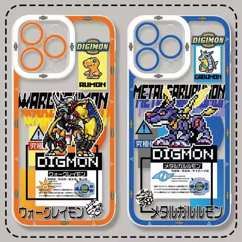 Cartoon Digimon Adventure Clear Phone Case For Samsung Galaxy S24 S23 S22 Ultra S21 S20 FE Note 20 1