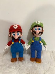 Handmade Mario Plush Toy Figure 馬里奧手鈎公仔