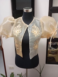 Puff Sleeve Modern Bolero with lace design