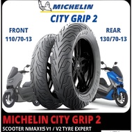 TAYAR SCOOTER NMAX v1/v2/v3 MICHELIN CITY GRIP 2 TYRE FRONT 110/70-13 REAR 130/70-13 TUBELESS TIRE