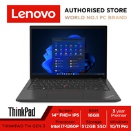 Lenovo ThinkPad T14 Gen 3 | 21AH00M3SG | 14" FHD+ | Intel i7-1260P | 16GB DDR4 | 512GB SSD | Win10/11Pro | 3Y