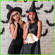 Witch Broom Kids Light Up Broom Halloween Witch Costume Accessories Kids Witches Broom Halloween Dec