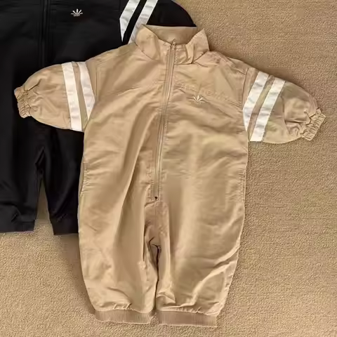 HY230155 Korean Style Baby Spring Autumn Romper Suit for Boys Casual Handsome Crawling Outfit Jacket