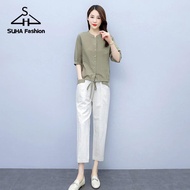 ＜918＞WGB▥SUHA Formal Attire For Women Casual Boho Square Pants Challis Square Pants Terno Plus Size 