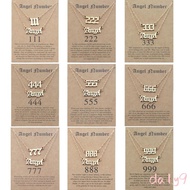 DLAY 2Pcs Exquisite Angel Number Necklace Unique Chokers Chain Jewelry 111 222 333 444 777 Necklace 