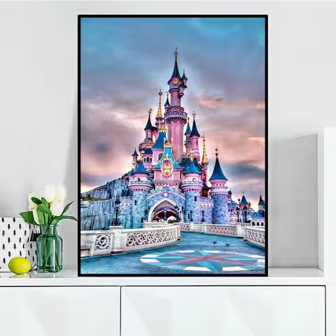 30x40cm Disney Castle Children's 5D Handmade DIY Diamond Decoration Painting Bedroom Handmade Diamon
