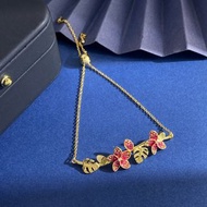 Swarovski bracelet 施華洛世奇金色花卉手鍊