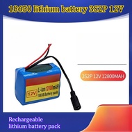 -【New Upgraded】18650 12800mAh Lithium Battery 3S2P 12V Rechargeable Battery Lithium  Pack with BMS+r