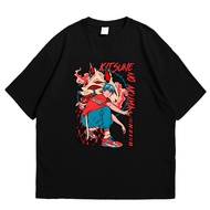 SUNOPY T-Shirt Cotton 24s Kitsune No Akuma - CHAINSAW MAN - ANIME