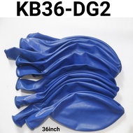 KB36-DG2 36 inch 90 cm jumbo matte thick latex balloon blue singlebiru (Doff Round Latex Balloon) pa