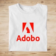 ADOB3 ADOBO FUNNY COTTON SPANDEX PARODY/UNISEX BRAND SPOOFS SHIRT/ROUNDNECK/MEN WOMEN TOPS/CASUAL