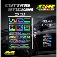 GJR Car Cutting Sticker CM 02- Car Cutting Sticker Strip Variation Door Body Sponsor Racing WRC HKS 