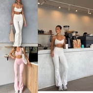 [NEW!] Premium Pink Pilates Flare Pants | Yoga Pants | Women's Flare Leggings | Women's Active Wear