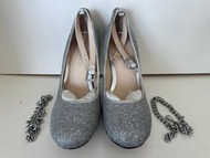 Enzo Angiolini Silver Heels 新娘高踭鞋