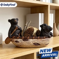 Set of 6 Full Size Lack Bear Coasters Rustic Lodge Decor for Home