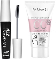Farmasi Makeup cc Cream 9 in 1, 50 ml./1.7 fl.oz. (Light to Medium) And Farmasi Zen Mascara Extensio